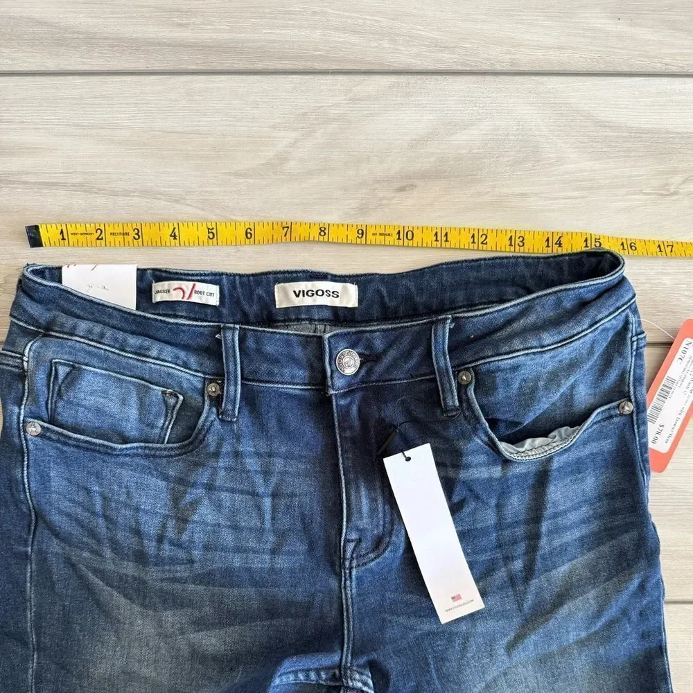 Vigoss Jagger Mid Rise Bootcut Jeans Blue 32 NWT